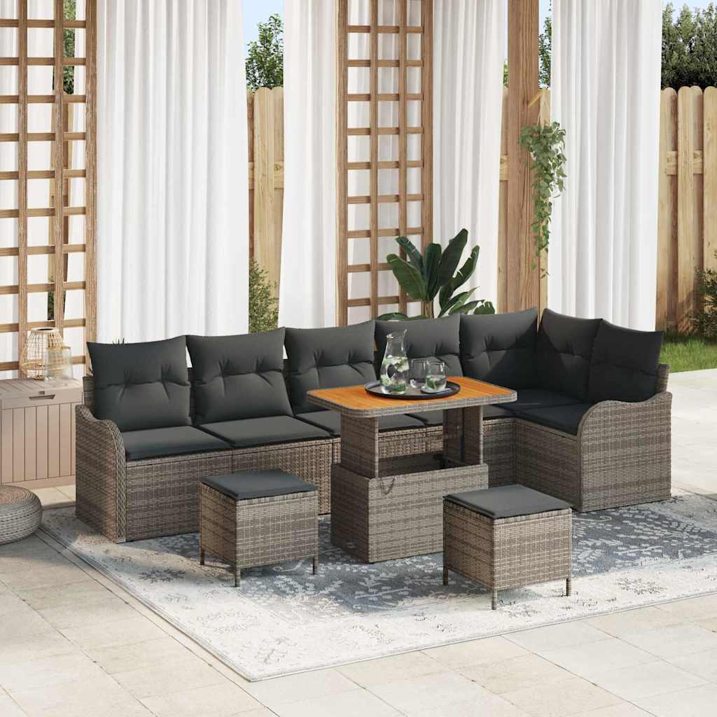 Tuin Sofa Set Met Kussen Met Opslag 9 Pcs