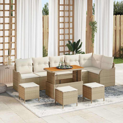 Tuin Sofa Set Met Kussen Met Opslag 9 Pcs