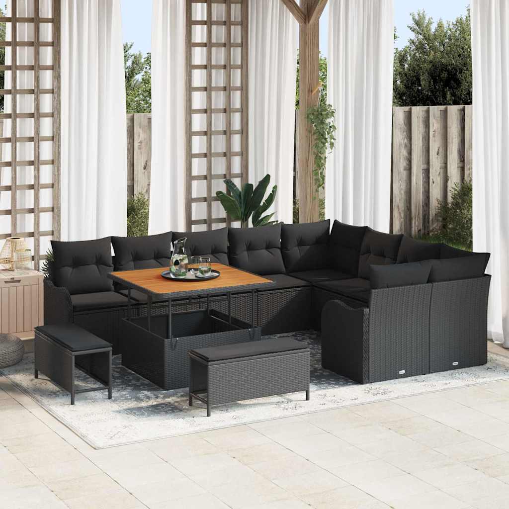 Tuin Sofa Set Met Kussen Met Opslag 12 Pcs En Crème
