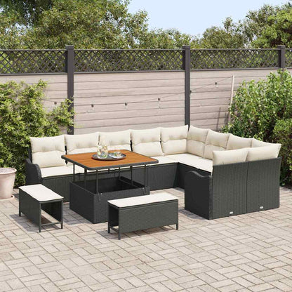 Tuin Sofa Set Met Kussen Met Opslag 12 Pcs En Crème