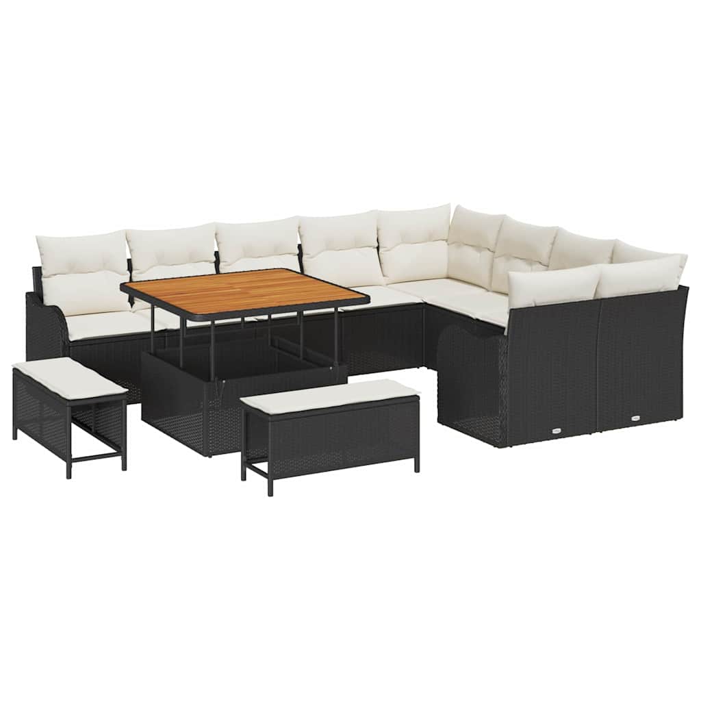 Tuin Sofa Set Met Kussen Met Opslag 12 Pcs En Crème