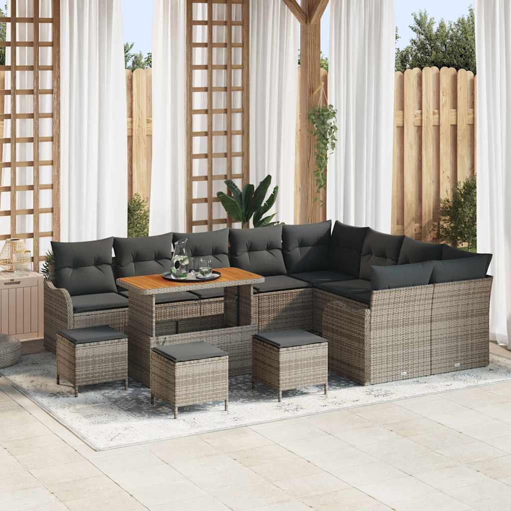 Tuin Sofa Set Met Kussen Met Opslag 12 Pcs En Crème