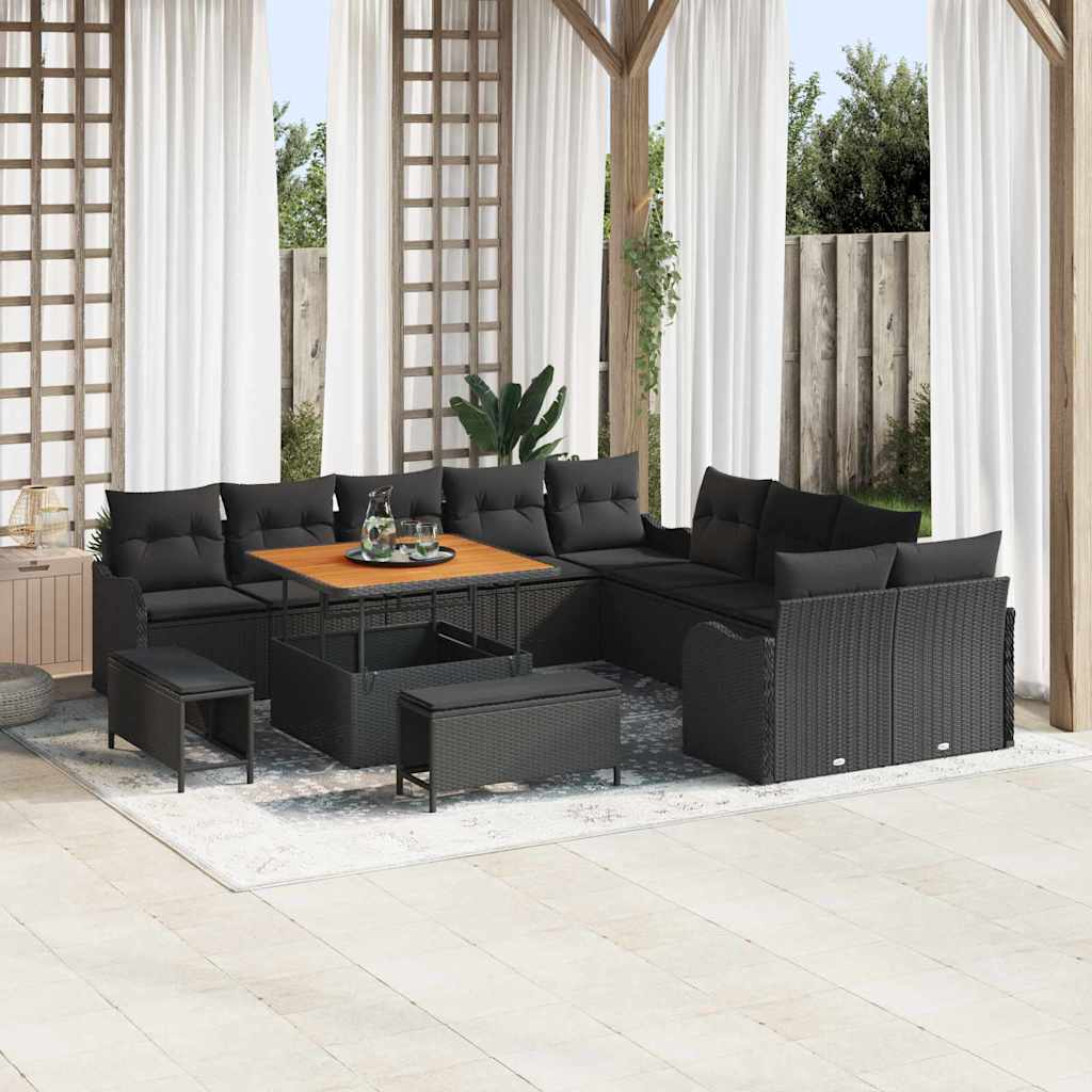 Tuin Sofa Set Met Kussen Met Opslag 13 Pcs En Crème
