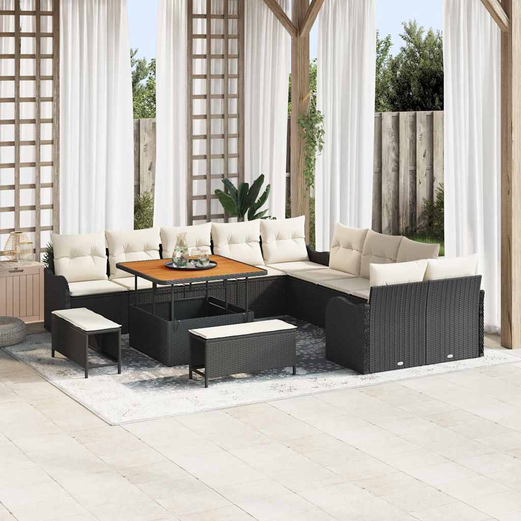 Tuin Sofa Set Met Kussen Met Opslag 13 Pcs En Crème