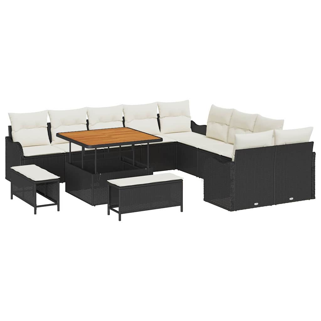 Tuin Sofa Set Met Kussen Met Opslag 13 Pcs En Crème