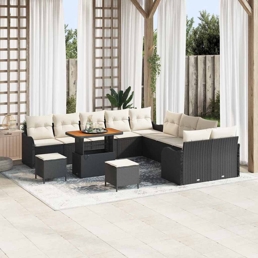 Tuin Sofa Set Met Kussen Met Opslag 13 Pcs En Crème