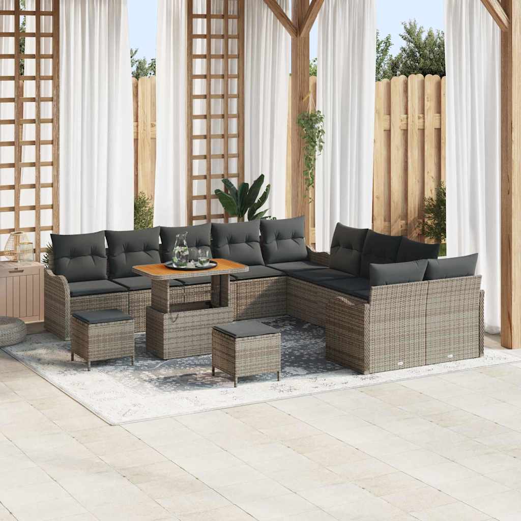 Tuin Sofa Set Met Kussen Met Opslag 13 Pcs En Crème