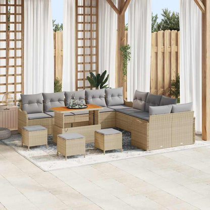 Tuin Sofa Set Met Kussen Met Opslag 13 Pcs En Crème