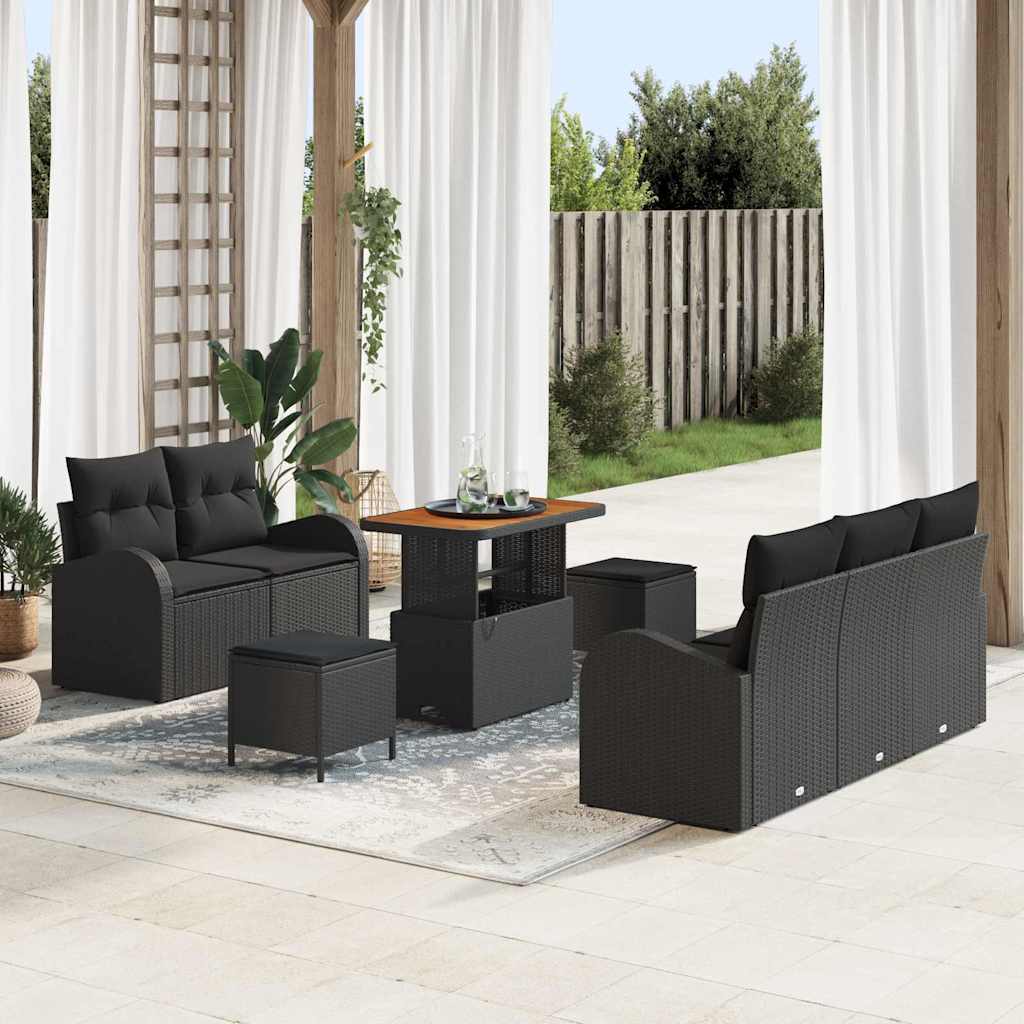 Tuin Sofa Set Met Kussen Met Opslag Met Kussen 8 Pcs