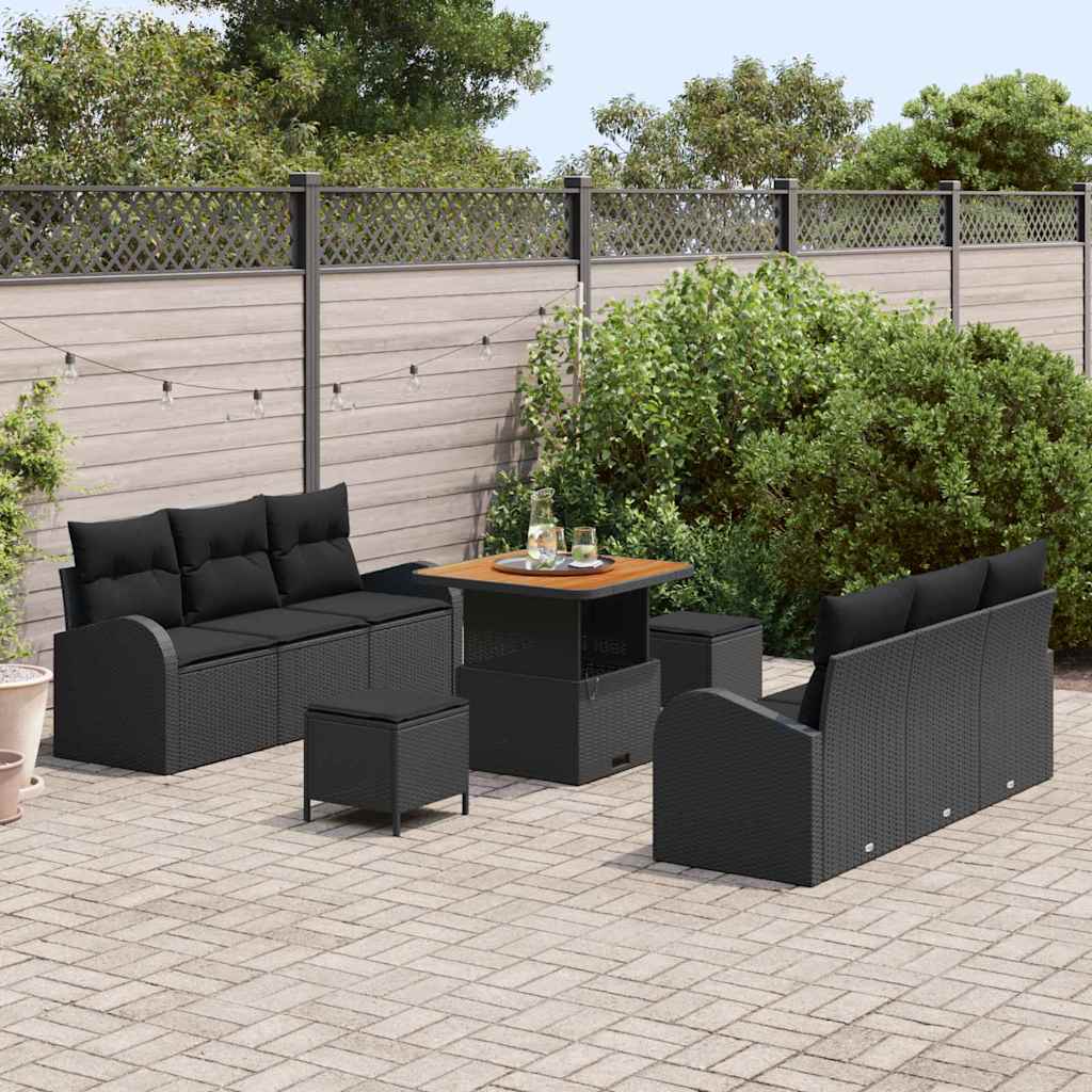 Tuin Sofa Set Met Kussen Met Opslag Met Kussen 9 Pcs