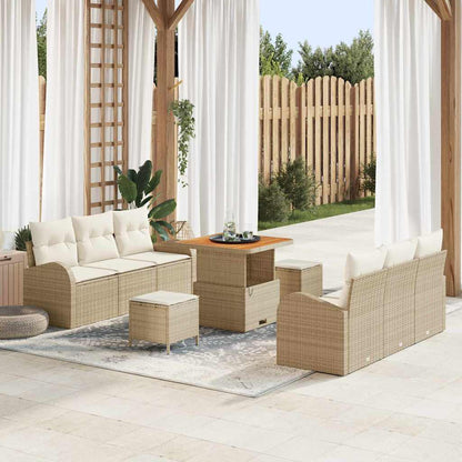Tuin Sofa Set Met Kussen Met Opslag Met Kussen 9 Pcs