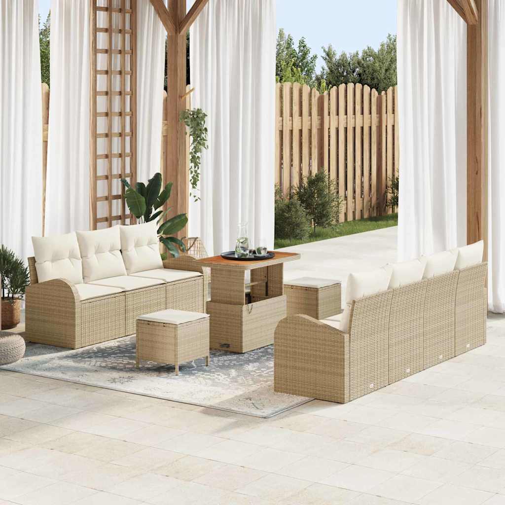 Tuin Sofa Set Met Kussen Met Opslag Met Kussen 10 Pcs