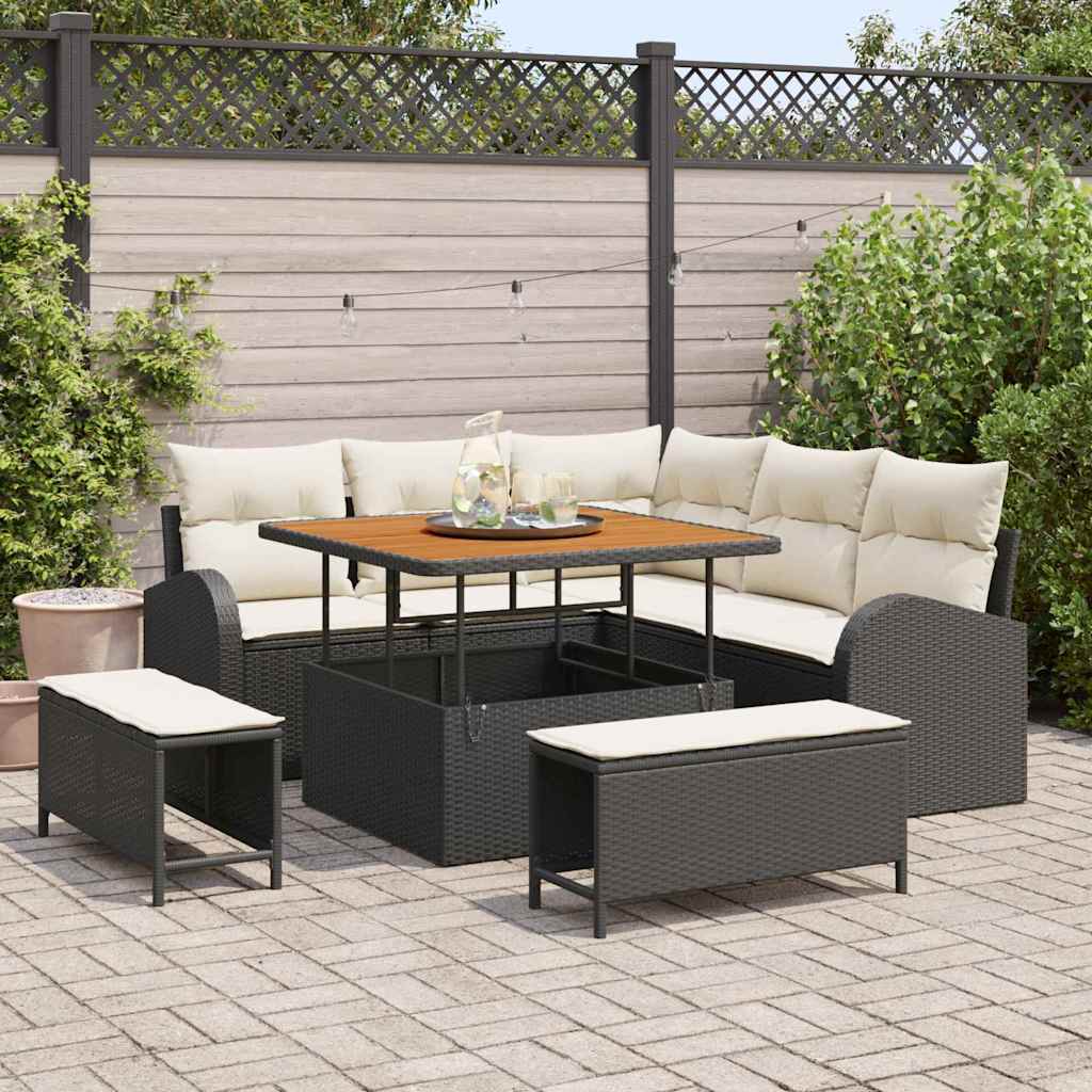 Tuin Sofa Set Met Kussen Met Opslag 8 Pcs