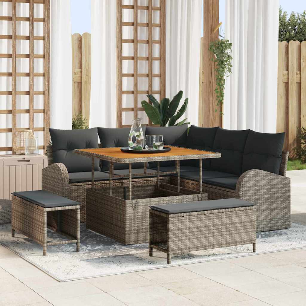 Tuin Sofa Set Met Kussen Met Opslag 8 Pcs