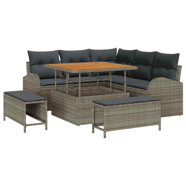 Tuin Sofa Set Met Kussen Met Opslag 8 Pcs