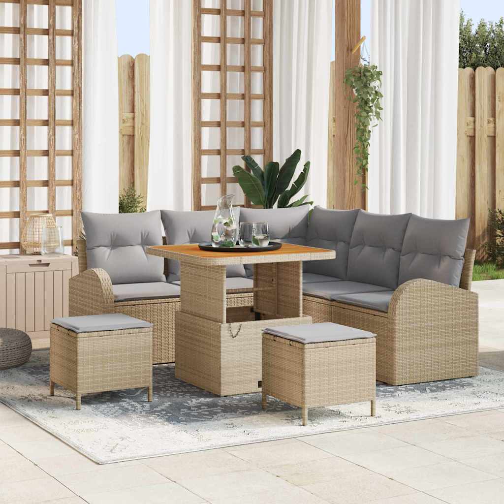 Tuin Sofa Set Met Kussen Met Opslag 8 Pcs