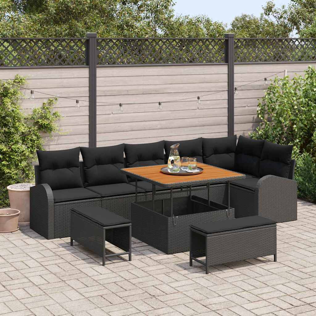Tuin Sofa Set Met Kussen Met Opslag Met Kussen 9 Pcs