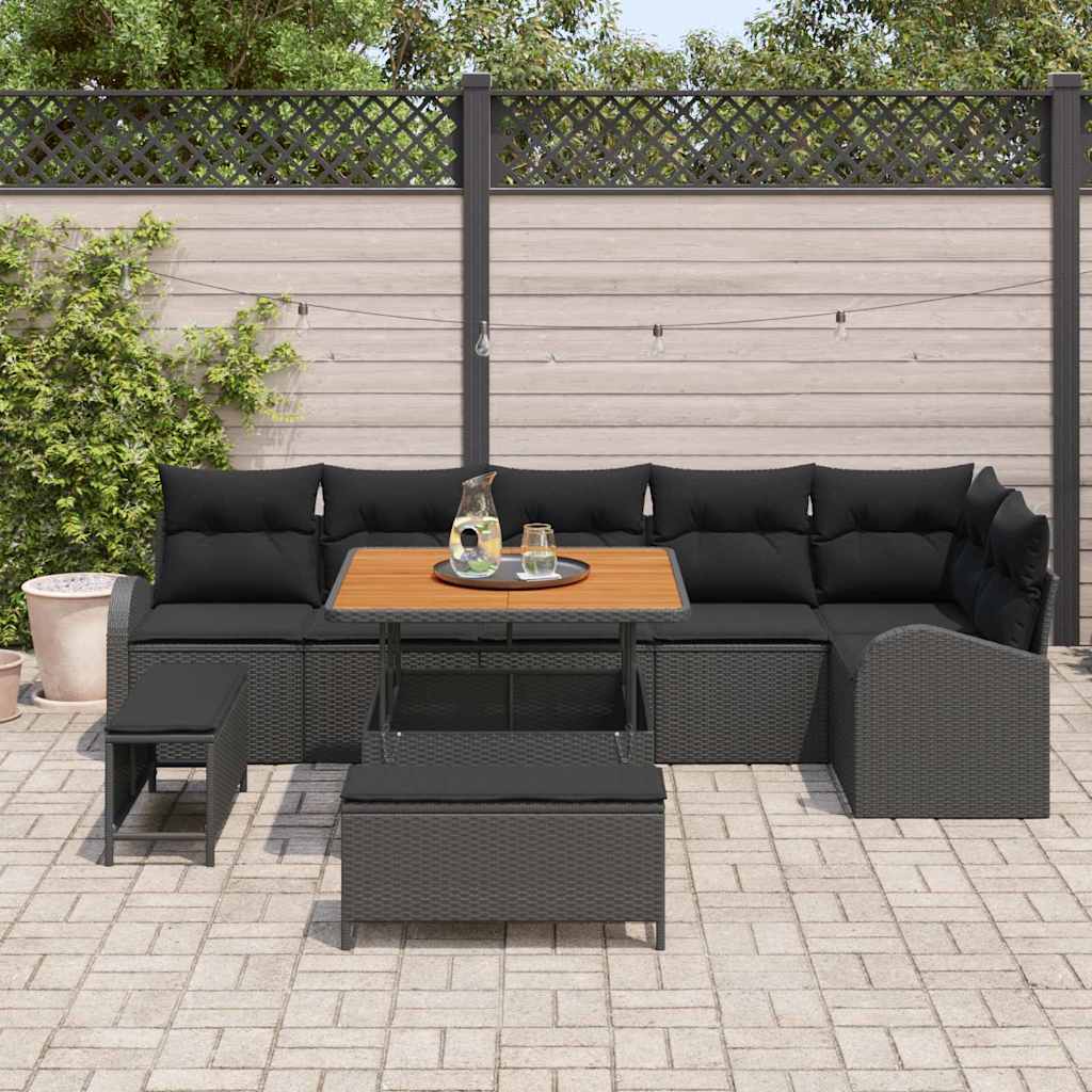 Tuin Sofa Set Met Kussen Met Opslag Met Kussen 9 Pcs