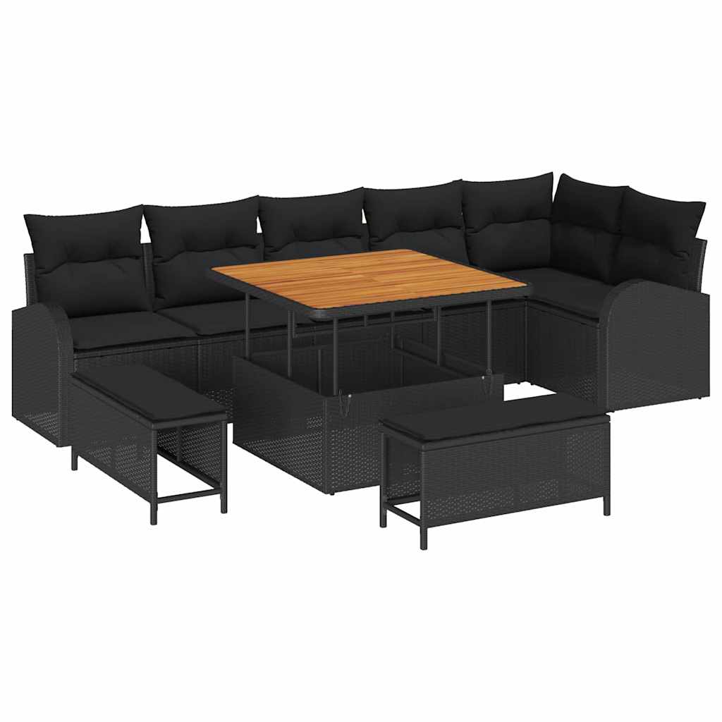 Tuin Sofa Set Met Kussen Met Opslag Met Kussen 9 Pcs