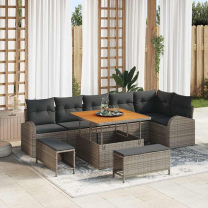 Tuin Sofa Set Met Kussen Met Opslag Met Kussen 9 Pcs