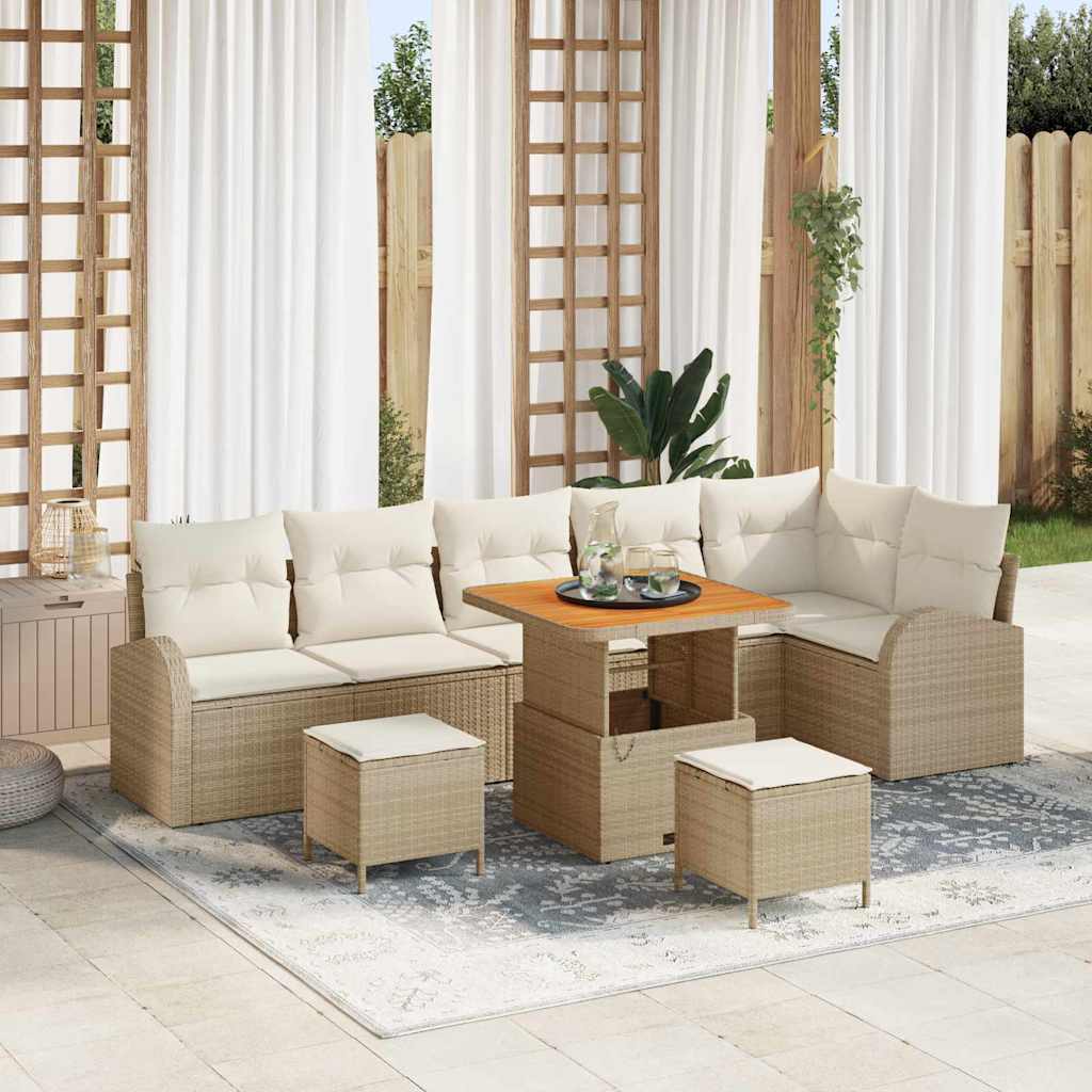 Tuin Sofa Set Met Kussen Met Opslag Met Kussen 9 Pcs