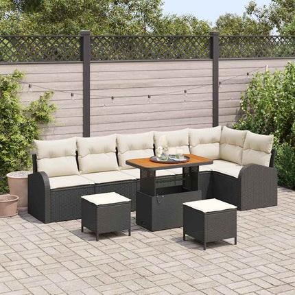 Tuin Sofa Set Met Kussen Met Opslag 9 Pcs En Crème