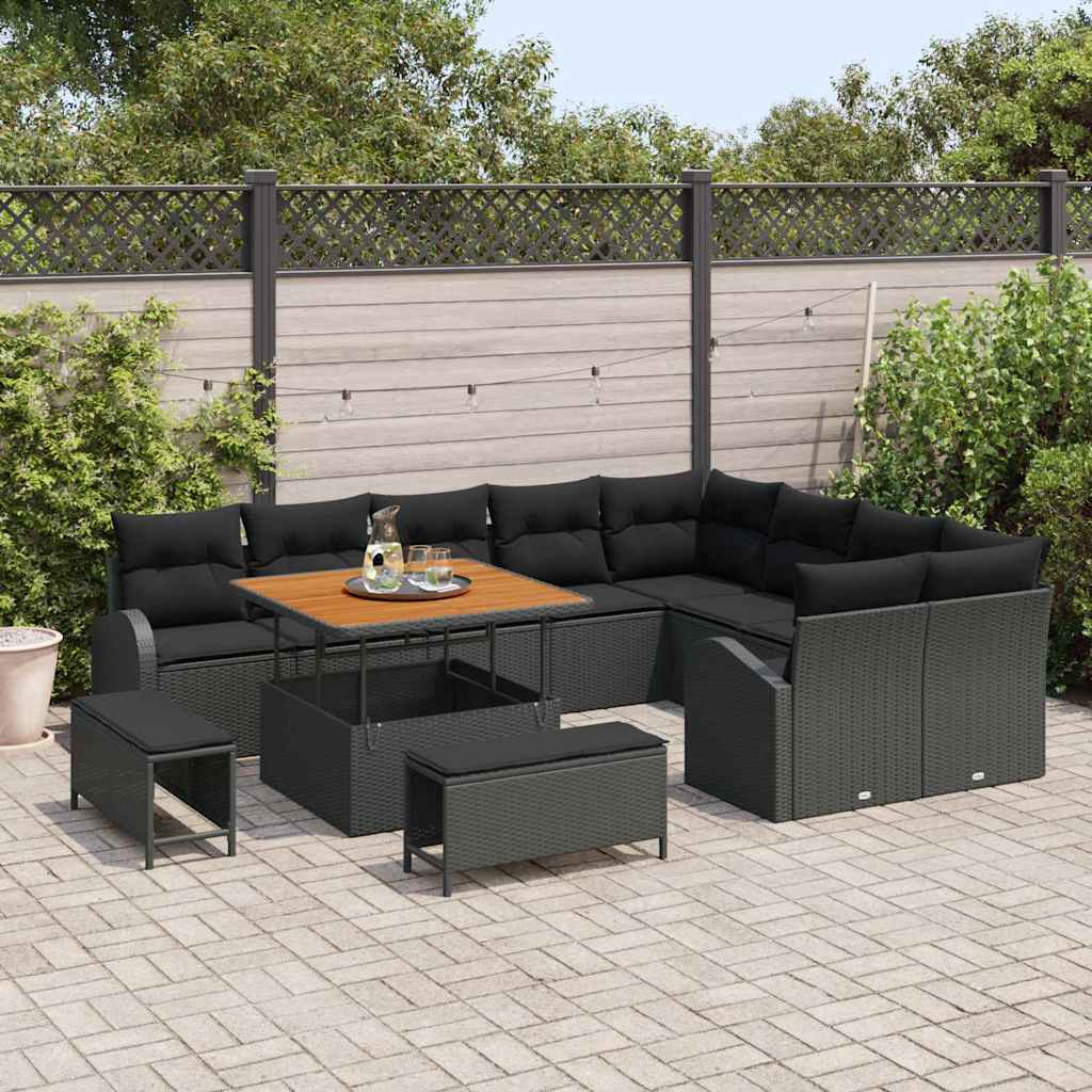 Tuin Sofa Set Met Kussen Met Opslag 12 Pcs