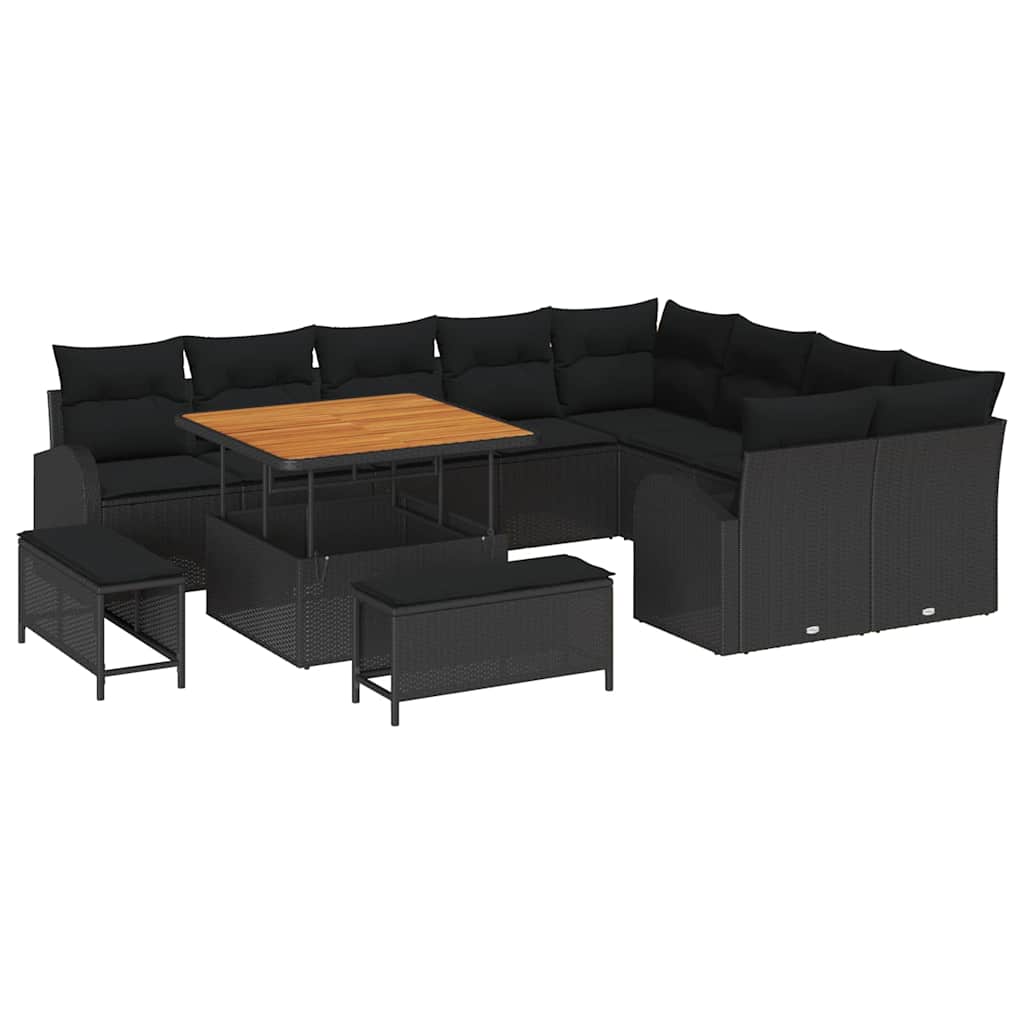 Tuin Sofa Set Met Kussen Met Opslag 12 Pcs