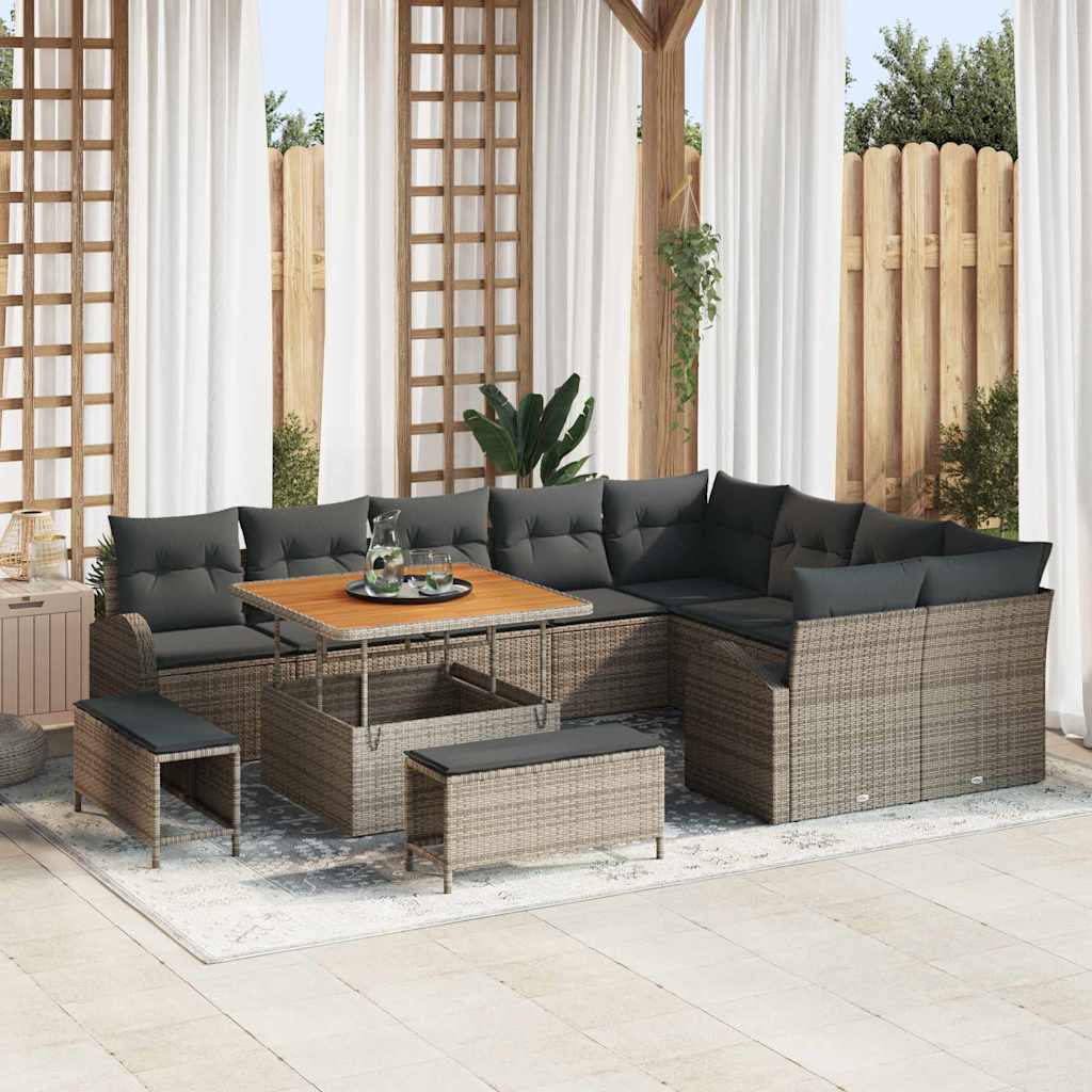 Tuin Sofa Set Met Kussen Met Opslag 12 Pcs