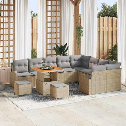 Tuin Sofa Set Met Kussen Met Opslag 12 Pcs