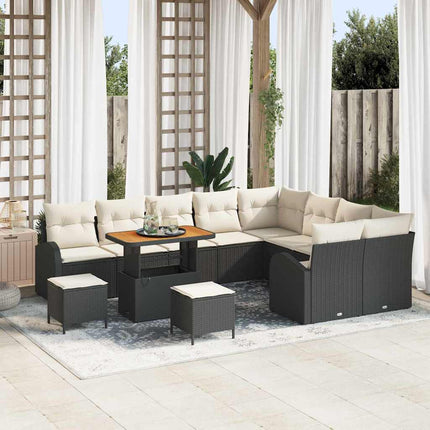 Tuin Sofa Set Met Kussen Met Opslag 12 Pcs En Licht Grijs