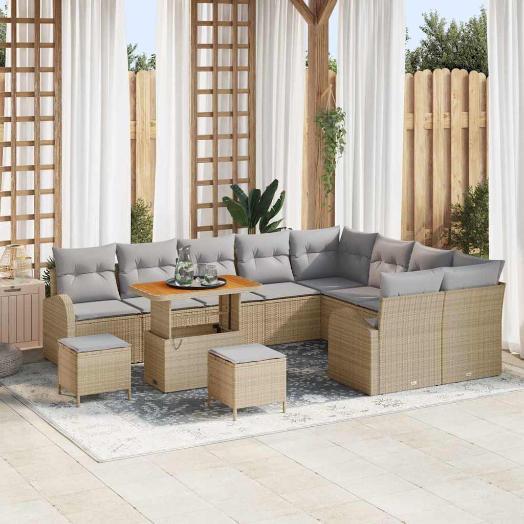 Tuin Sofa Set Met Kussen Met Opslag 12 Pcs
