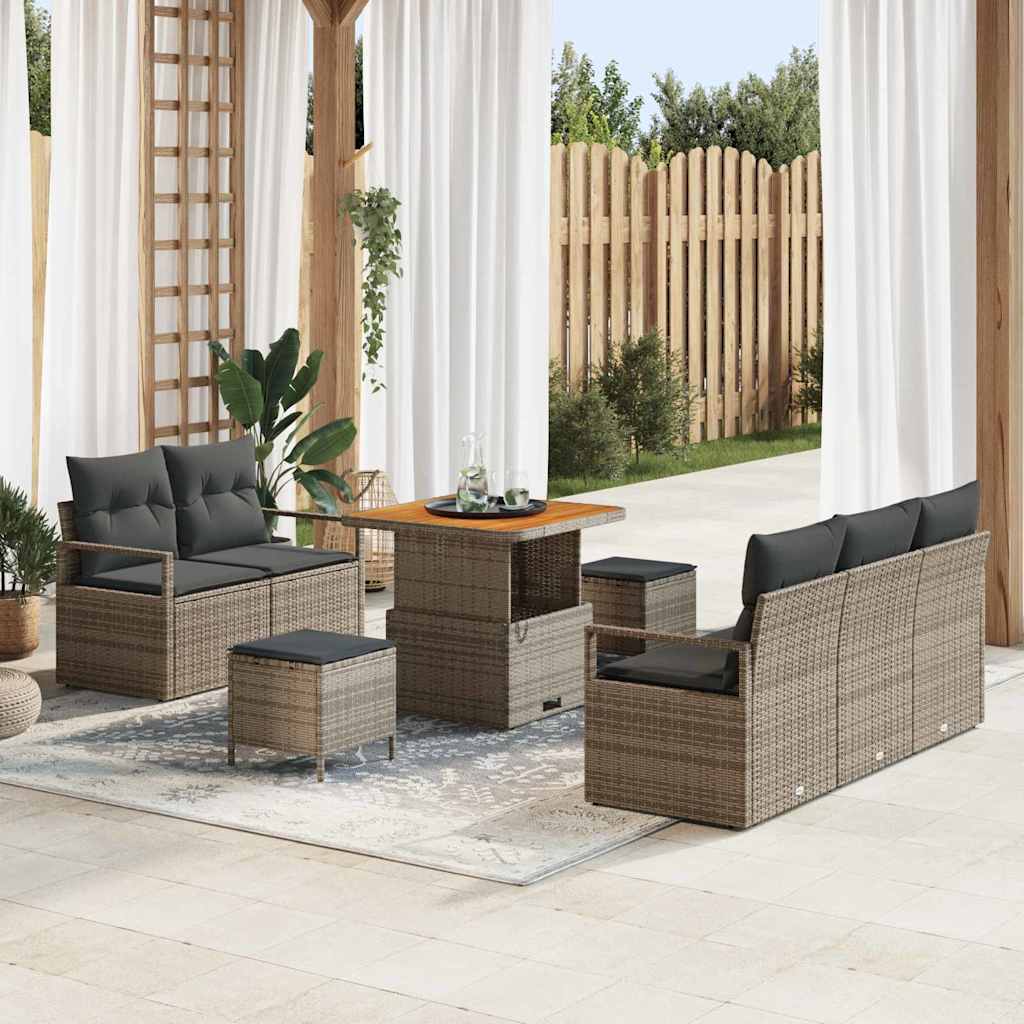 Tuin Sofa Set Met Kussen Met Opslag 8 Pcs