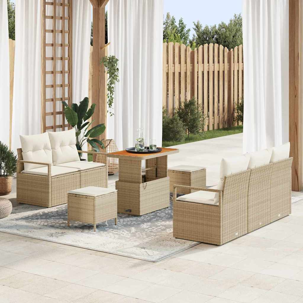 Tuin Sofa Set Met Kussen Met Opslag 8 Pcs