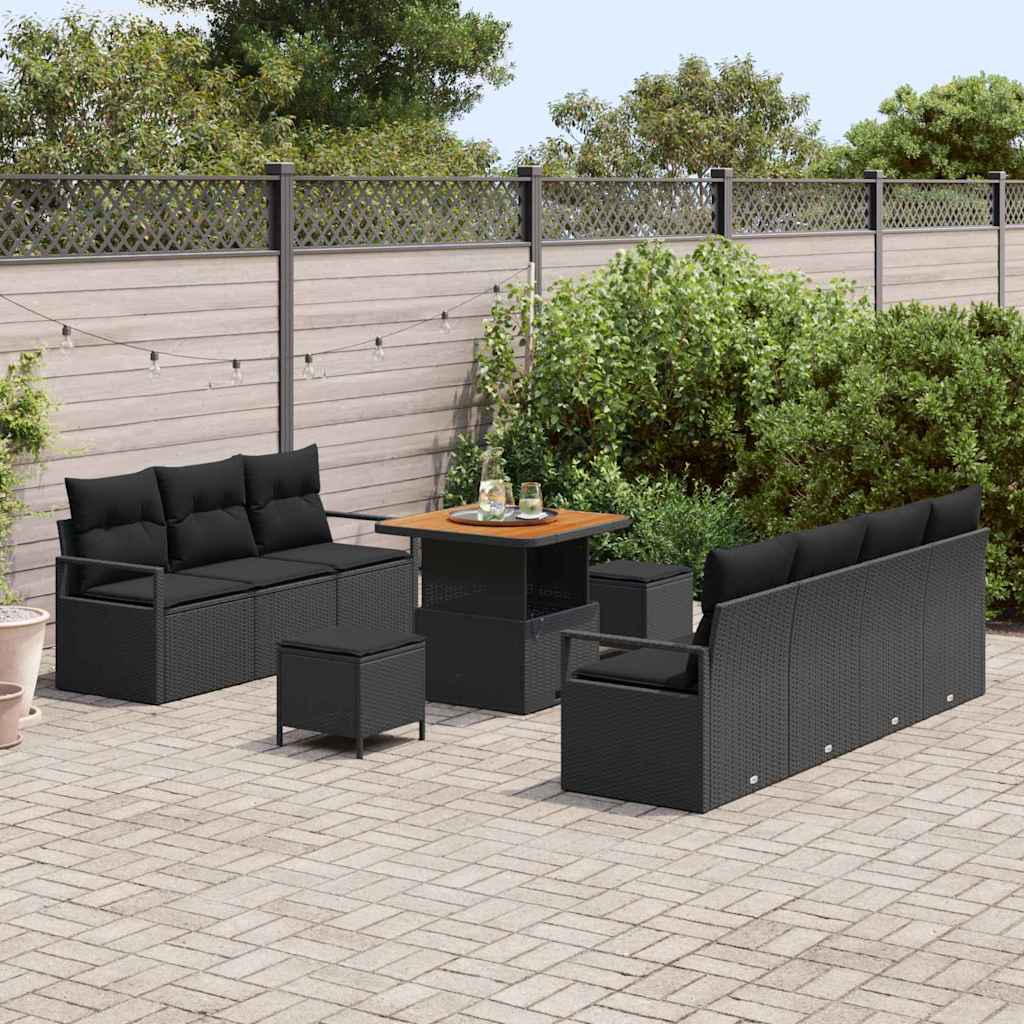Tuin Sofa Set Met Kussen Met Opslag 10 Pcs