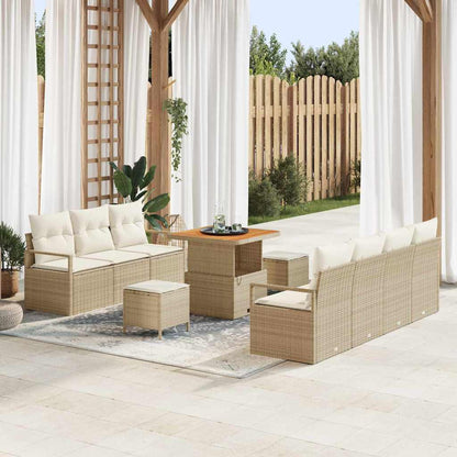 Tuin Sofa Set Met Kussen Met Opslag 10 Pcs