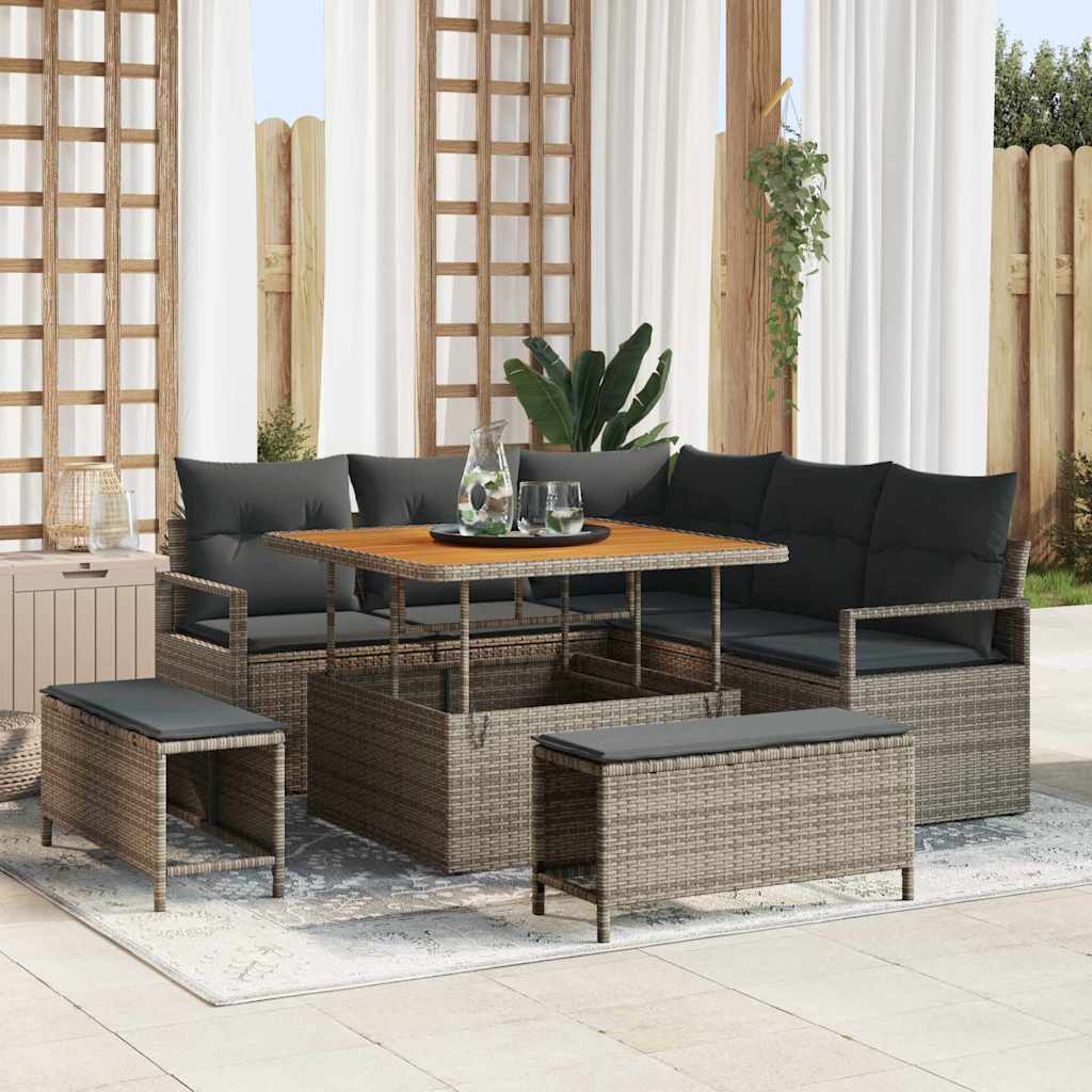 Tuin Sofa Set Met Kussen Met Opslag 8 Pcs