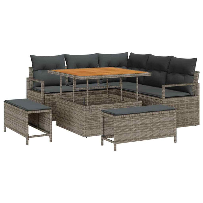 Tuin Sofa Set Met Kussen Met Opslag 8 Pcs