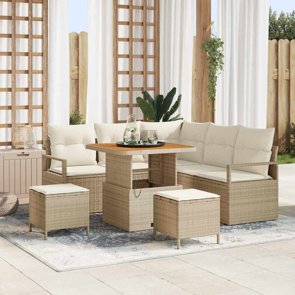 Tuin Sofa Set Met Kussen Met Opslag 8 Pcs