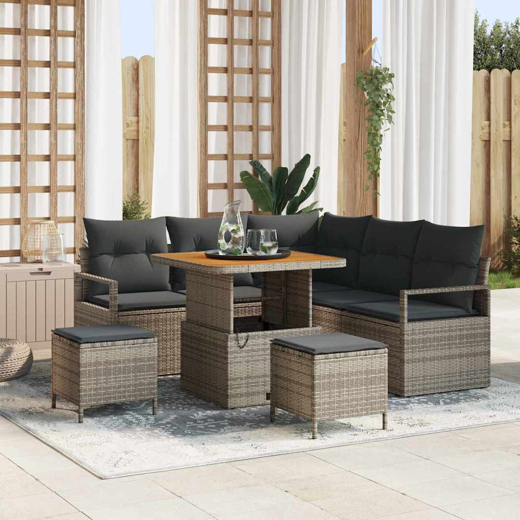 Tuin Sofa Set Met Kussen Met Opslag 8 Pcs