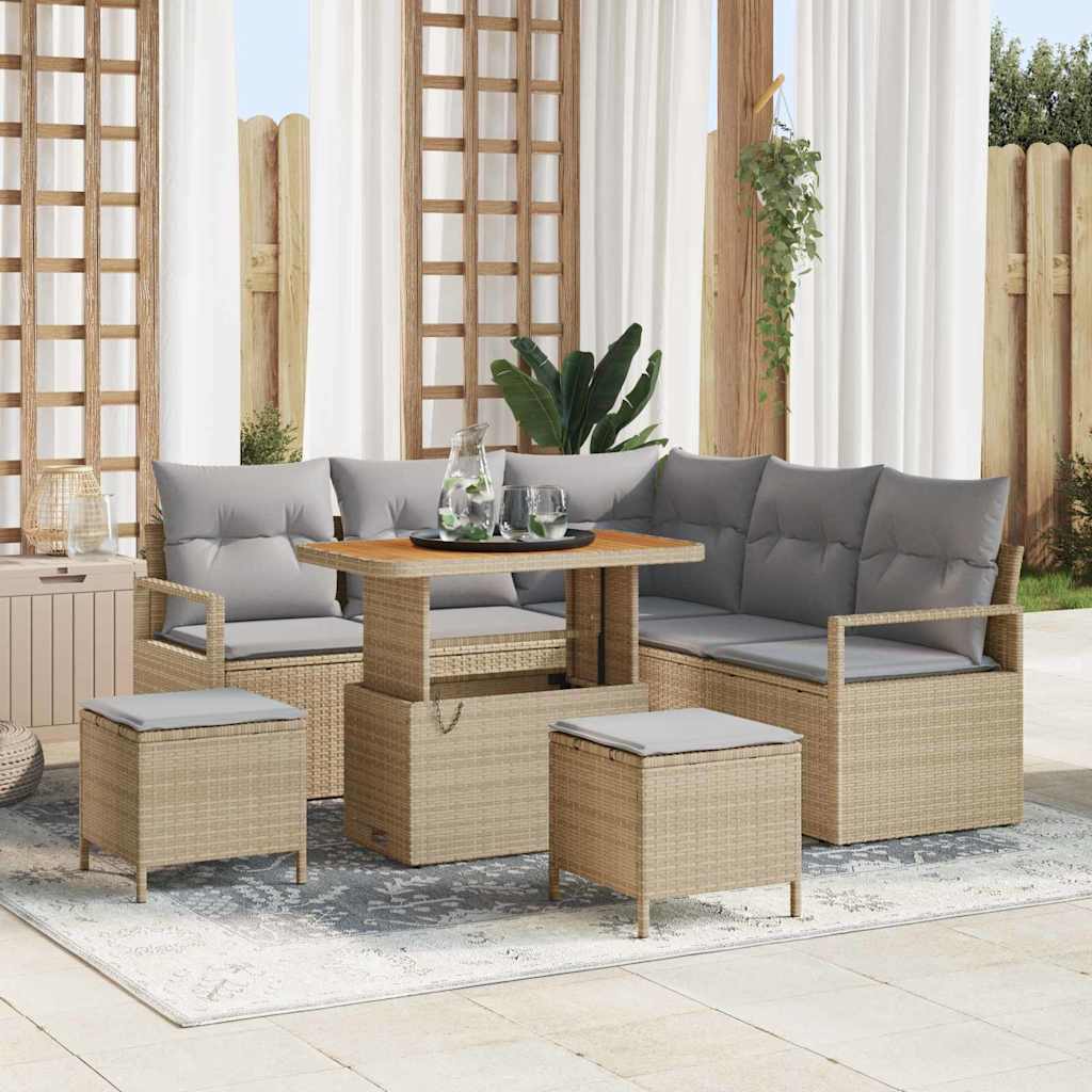 Tuin Sofa Set Met Kussen Met Opslag 8 Pcs