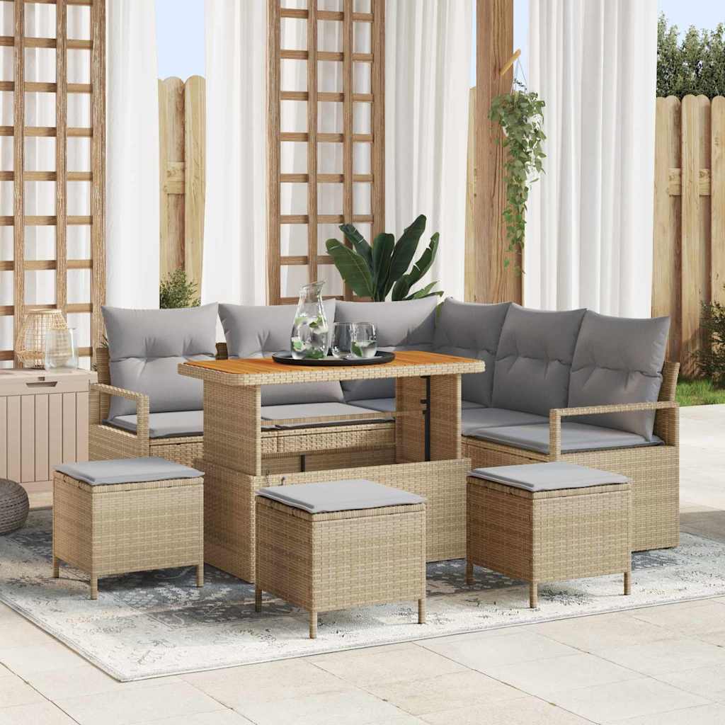 Tuin Sofa Set Met Kussen Met Opslag 8 Pcs