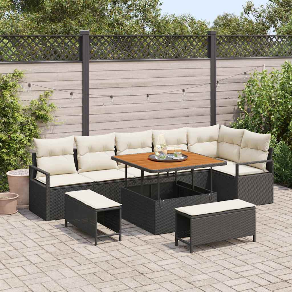 Tuin Sofa Set Met Kussen Met Opslag 10 Pcs En Licht Grijs