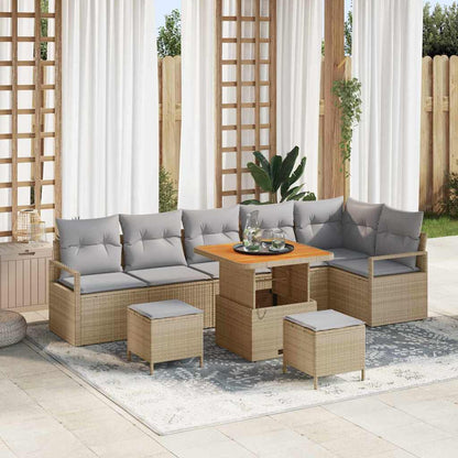 Tuin Sofa Set Met Kussen Met Opslag 10 Pcs En Licht Grijs
