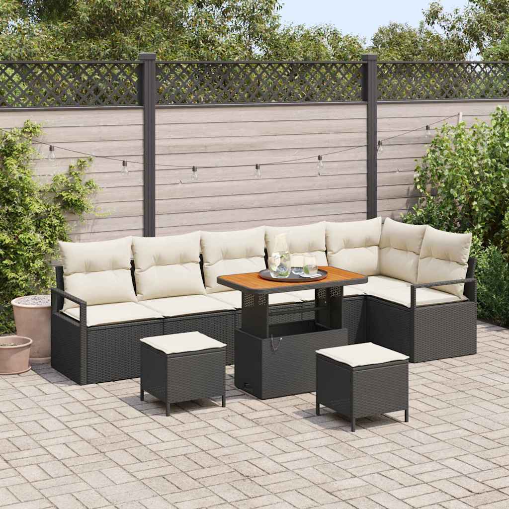 Tuin Sofa Set Met Kussen Met Opslag 10 Pcs En Licht Grijs