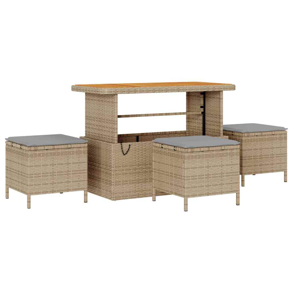 Tuin Sofa Set Met Kussen Met Opslag 10 Pcs En Licht Grijs