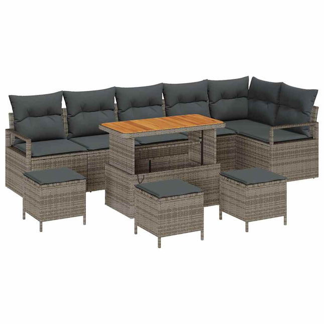 Tuin Sofa Set Met Kussen Met Opslag 10 Pcs