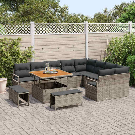 Tuin Sofa Set Met Kussen Met Opslag 12 Pcs