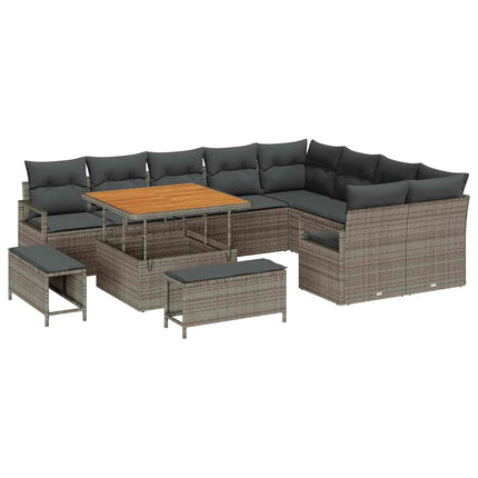 Tuin Sofa Set Met Kussen Met Opslag 12 Pcs