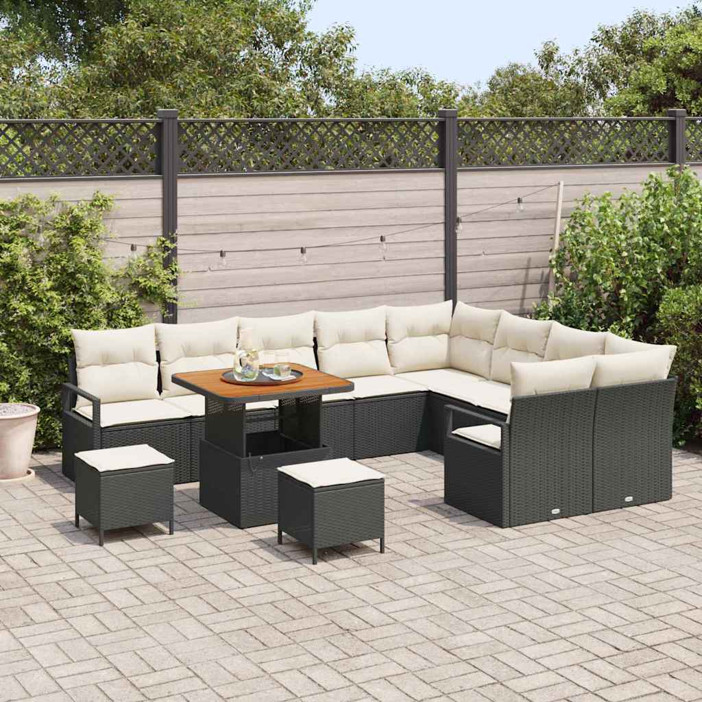 Tuin Sofa Set Met Kussen Met Opslag 12 Pcs En Crème